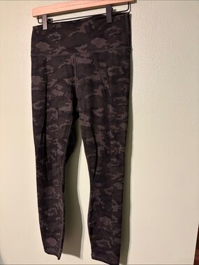 Fabletics Dark Gray Camo High-Rise Leggings